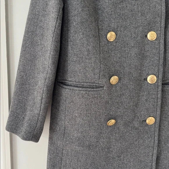 J Crew Warwick Gray topcoat in Italian stadium-cloth wool blend Size 2